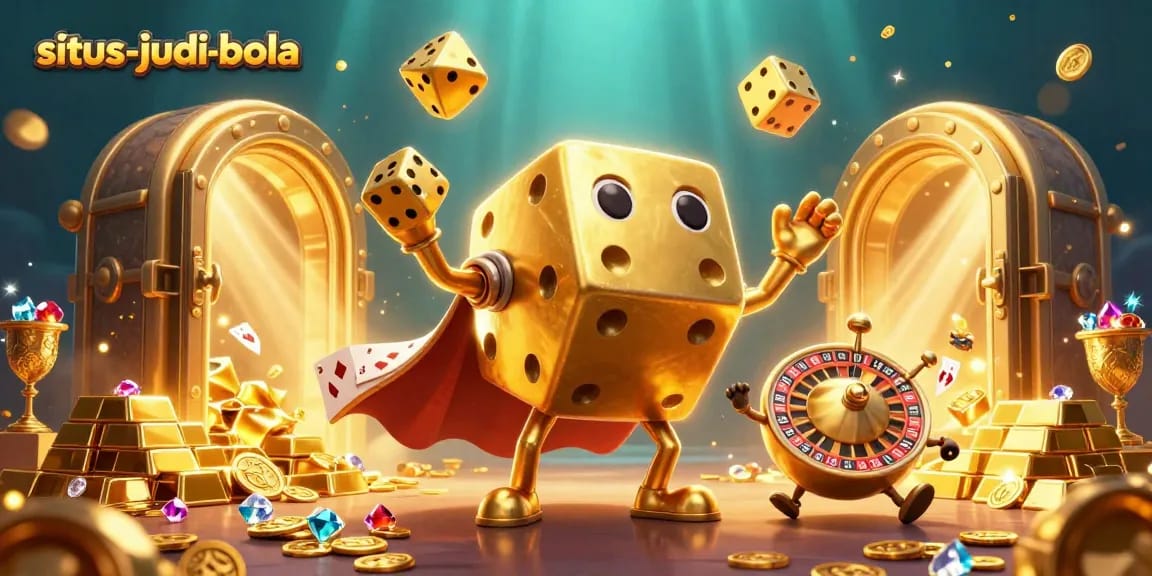 Engage in thrilling gaming action at situs-judi-bola with golden dice, excitement, and shimmering treasures!