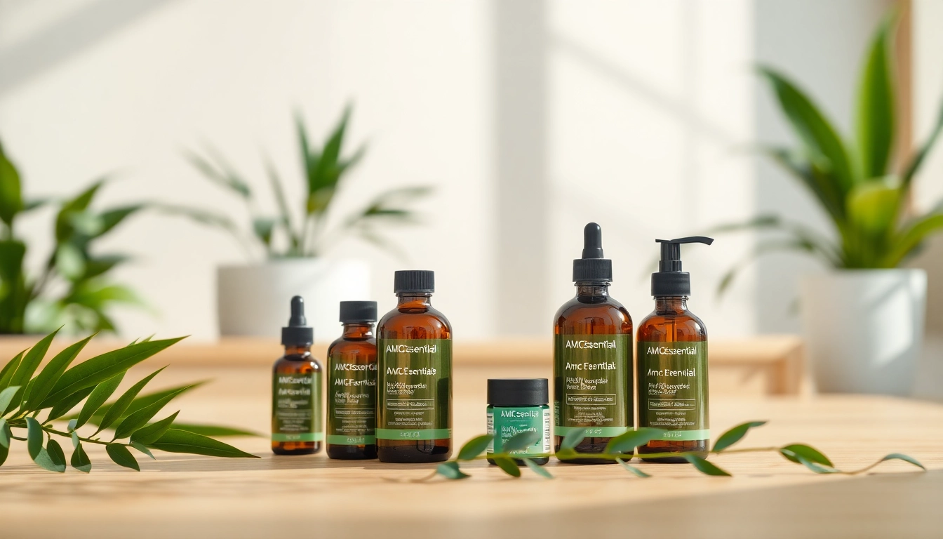 Engaging display of AMC Essentials products in a bright, modern workspace.