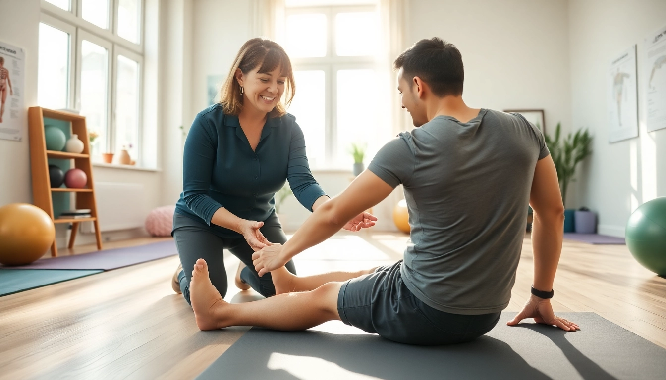 Learn how to relieve back pain naturally with a physical therapist's guidance in this therapeutic clinic setting.