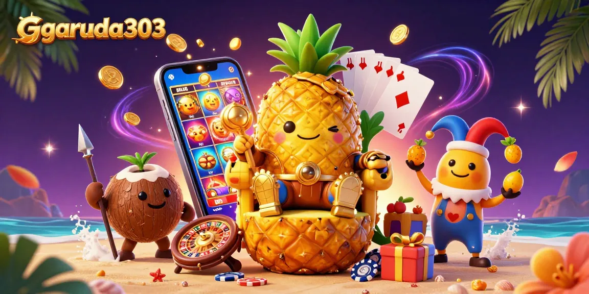Spin and win at garuda303 with vibrant slot games and characters in an exciting casino scene.