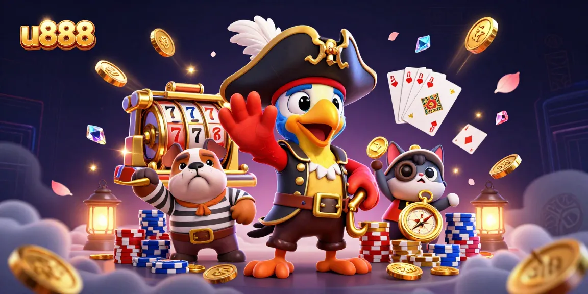Experience thrilling gaming action at u888 with colorful 3D scenes and high-energy casino elements.