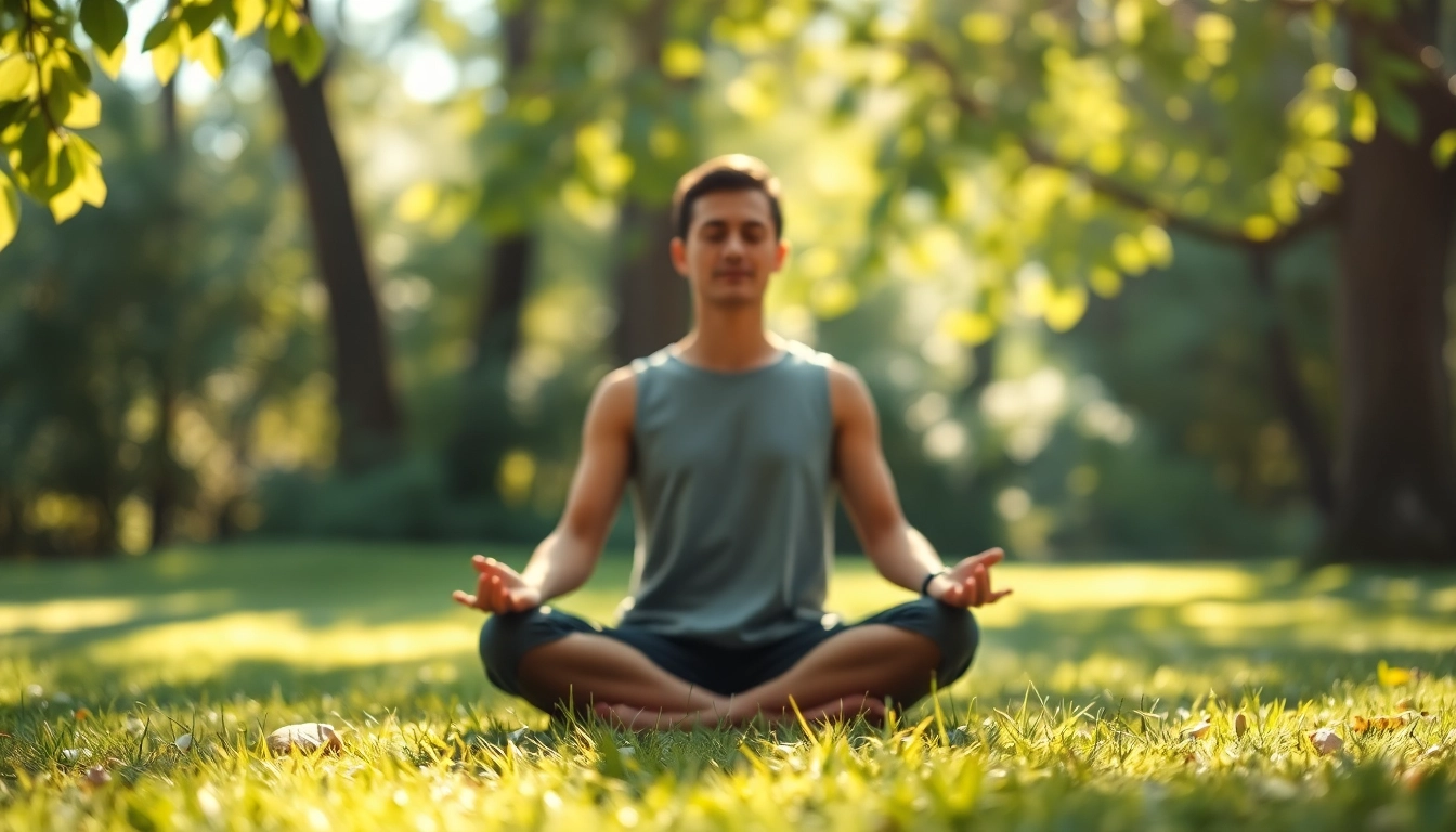 A person practicing mental health tips through meditation in a serene nature setting.