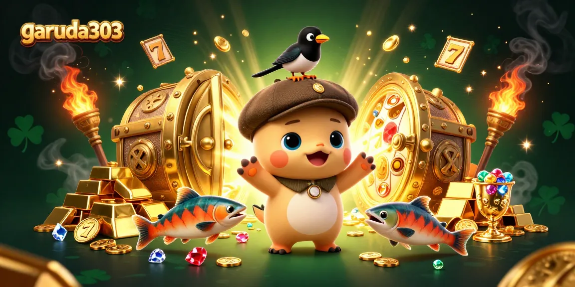 Experience winning excitement with garuda303 in a vibrant illustrative casino scene.