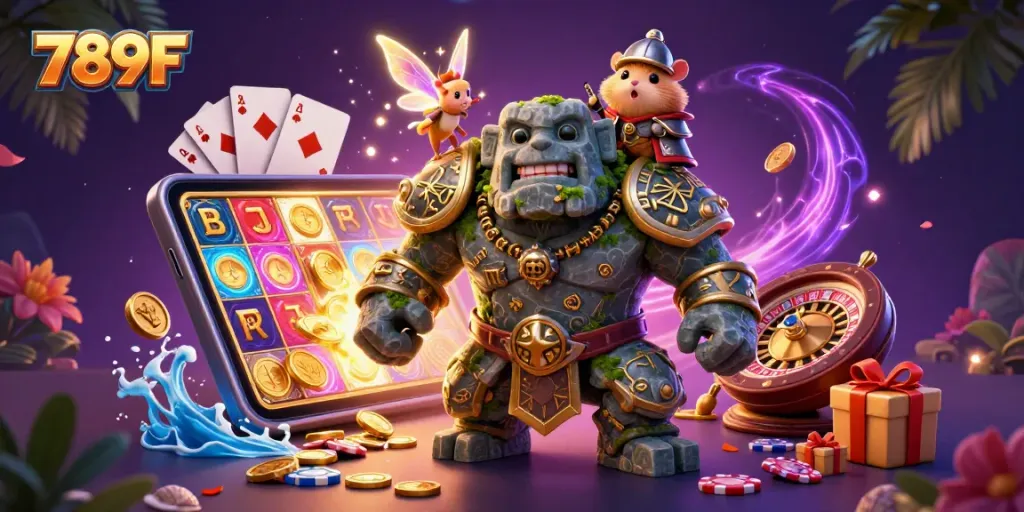 Spin and win at 789F with vibrant slot games featuring magical characters and treasures.