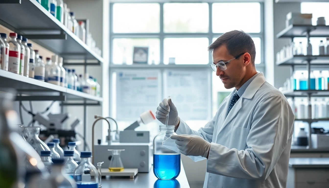 Researcher studying Retatrutide in a laboratory, showcasing expertise and dedication to science.
