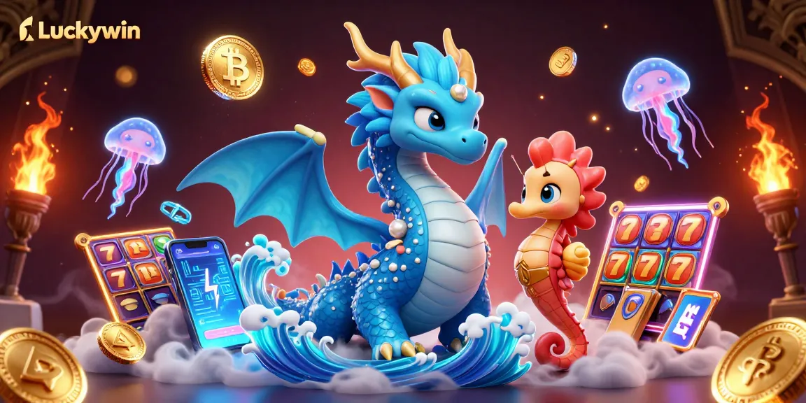 Experience gameplay with Luckywin while enjoying neon dragons and coin features for ultimate fun.