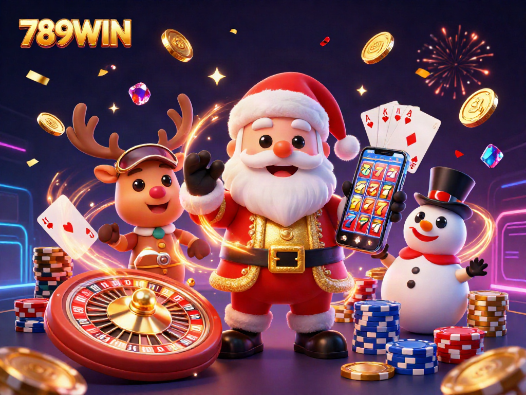 Spin the reels with 789WIN and join Santa and friends in a dazzling casino showdown!