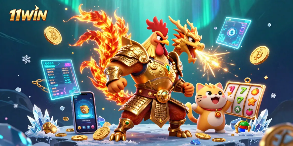 Experience epic adventures at 11WIN with a fighting rooster, dragon, and crypto treasures!