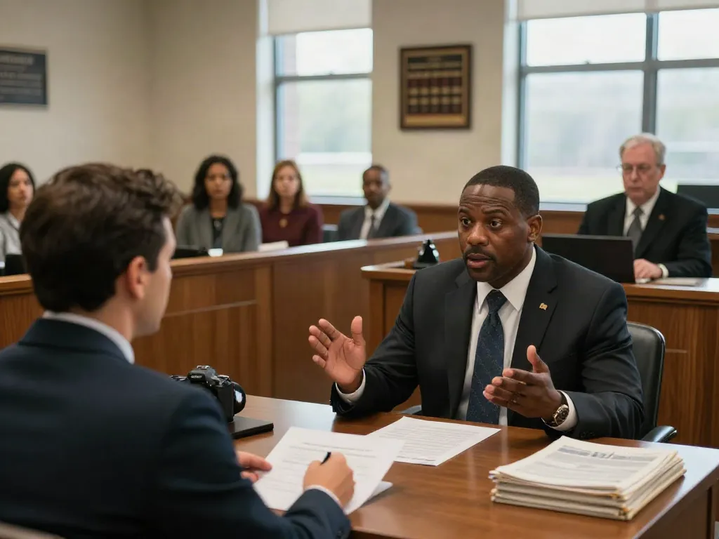 Attorney Bubba Head defending a client in a DUI case during a Cherokee County GA DUI arrests trial.