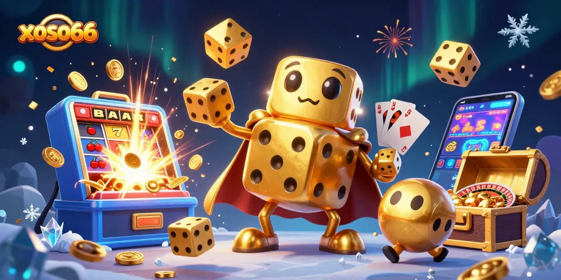 Win big at xoso66 with a vibrant 3D casino scene showcasing exciting games and rewards.
