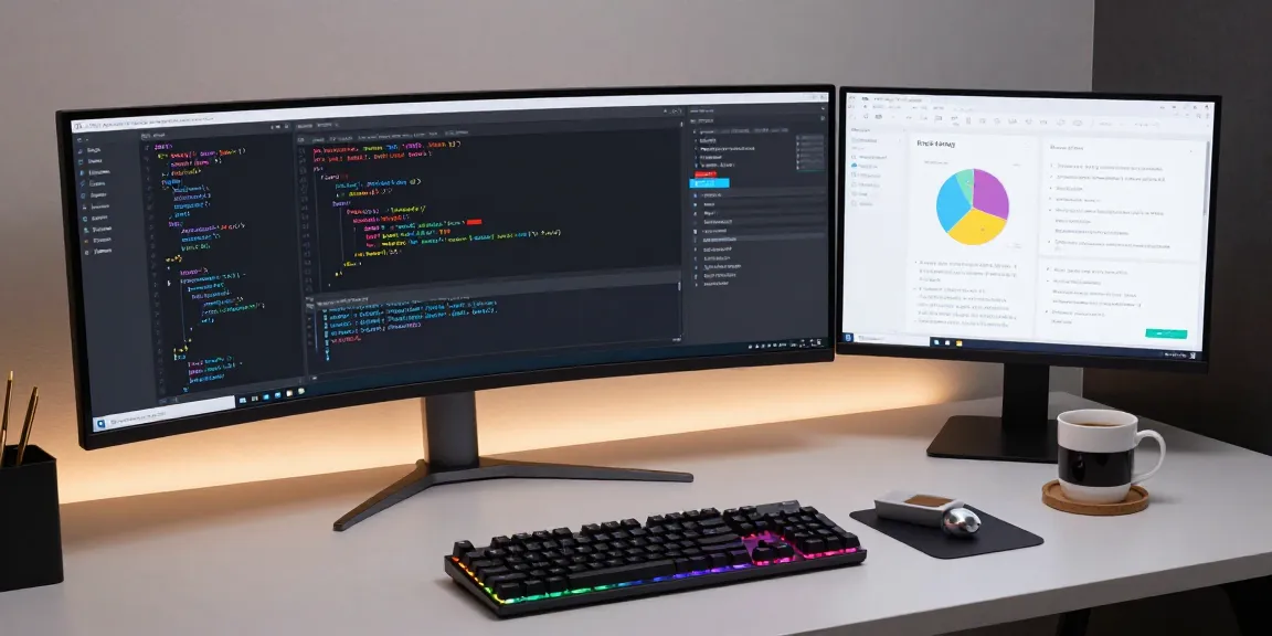 Gi8 software development workspace showcasing advanced coding techniques, streamlined productivity, and a modern tech setup.