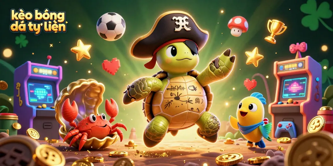 Engage with the thrilling world of kèo bóng đá trực tuyến depicted in this lively pirate-themed digital illustration.