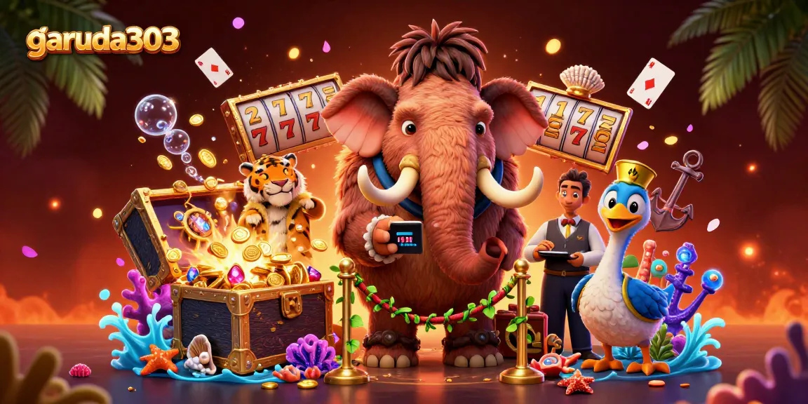 Experience the excitement with garuda303 at this vibrant casino scene featuring charming character interactions.
