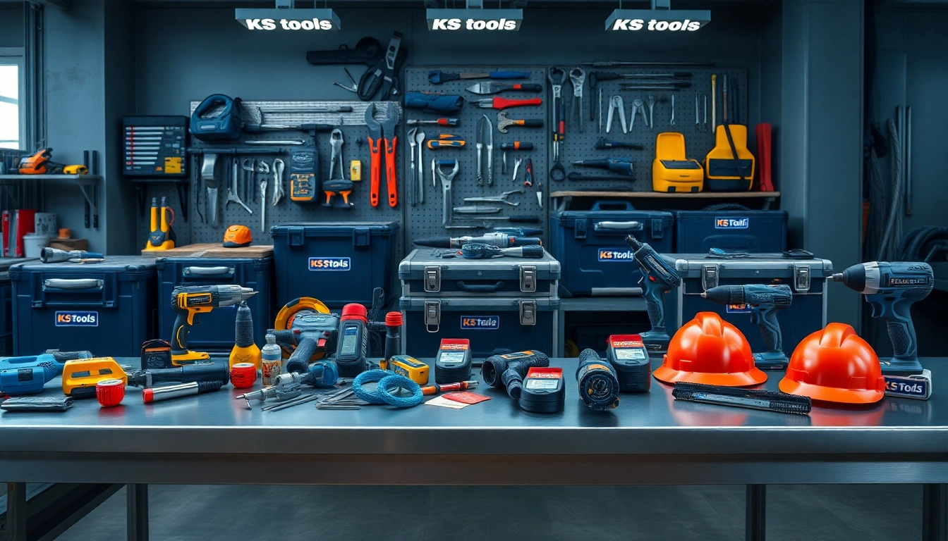 Quality KS tools showcased in a modern workshop setting.
