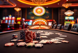 Dabet players engaging in exciting games at a luxury casino table.