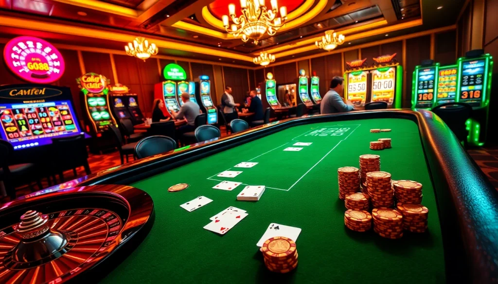 Experience the thrill of Cổng Game GO88 with engaging online casino visuals and exciting gameplay elements.