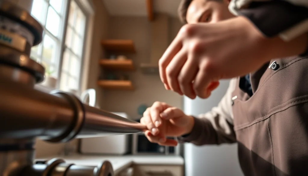 Gas fitter north shore performing repairs on gas piping in a cozy kitchen.
