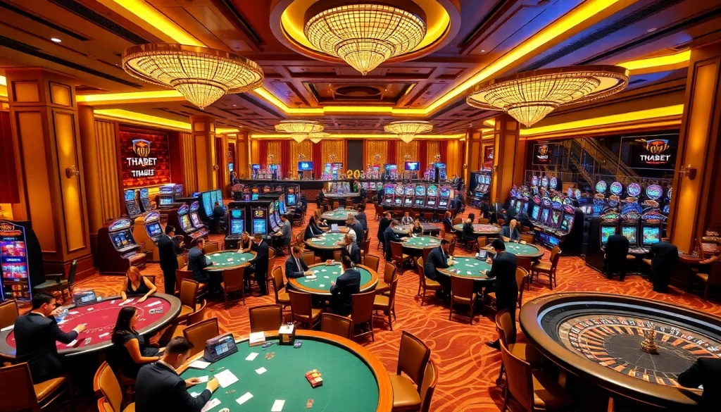 Dynamic players engaging in thrilling games at Thabet casino, showcasing excitement and strategic gameplay.