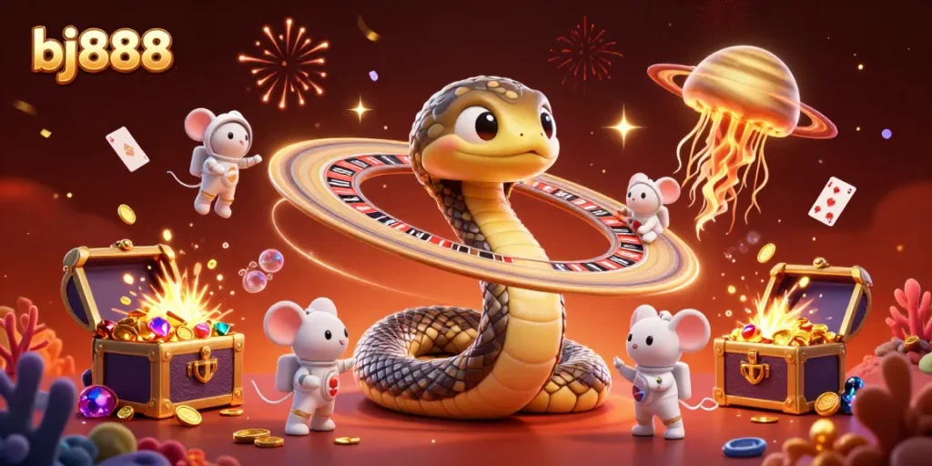 Experience dynamic betting interactions at bj888 with vibrant cosmic casino elements.
