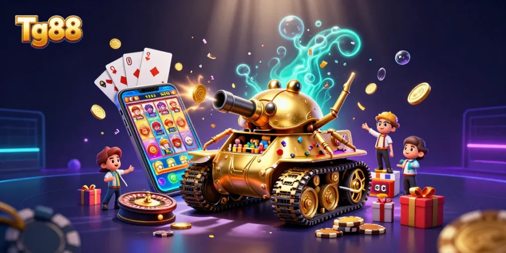 Experience thrilling gameplay at Tg88 with vibrant casino elements and dynamic visuals.