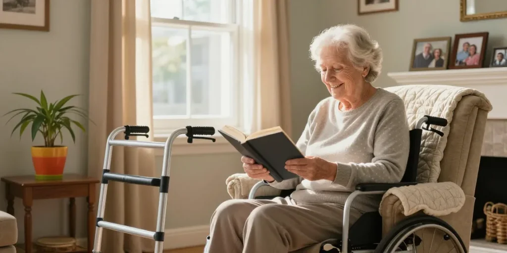 Buy nobility aids to enhance mobility and comfort for seniors in a cozy home setup.